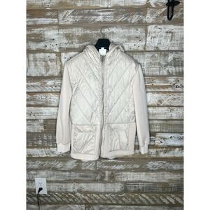 Zella Womens 100% Nylon Beige hooded‎ jacket XL
